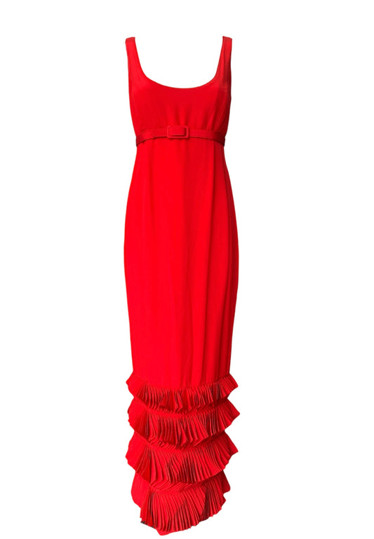 Red Sleeveless gown