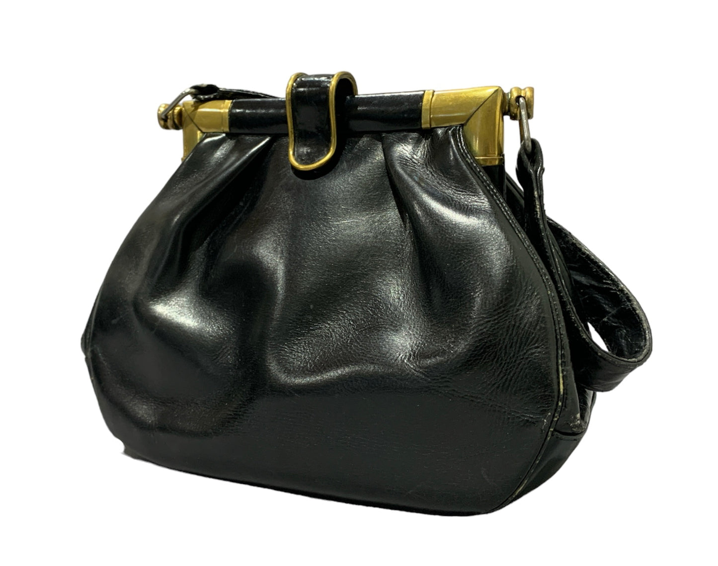 Black Leather Handbag (with matching coinpurse)