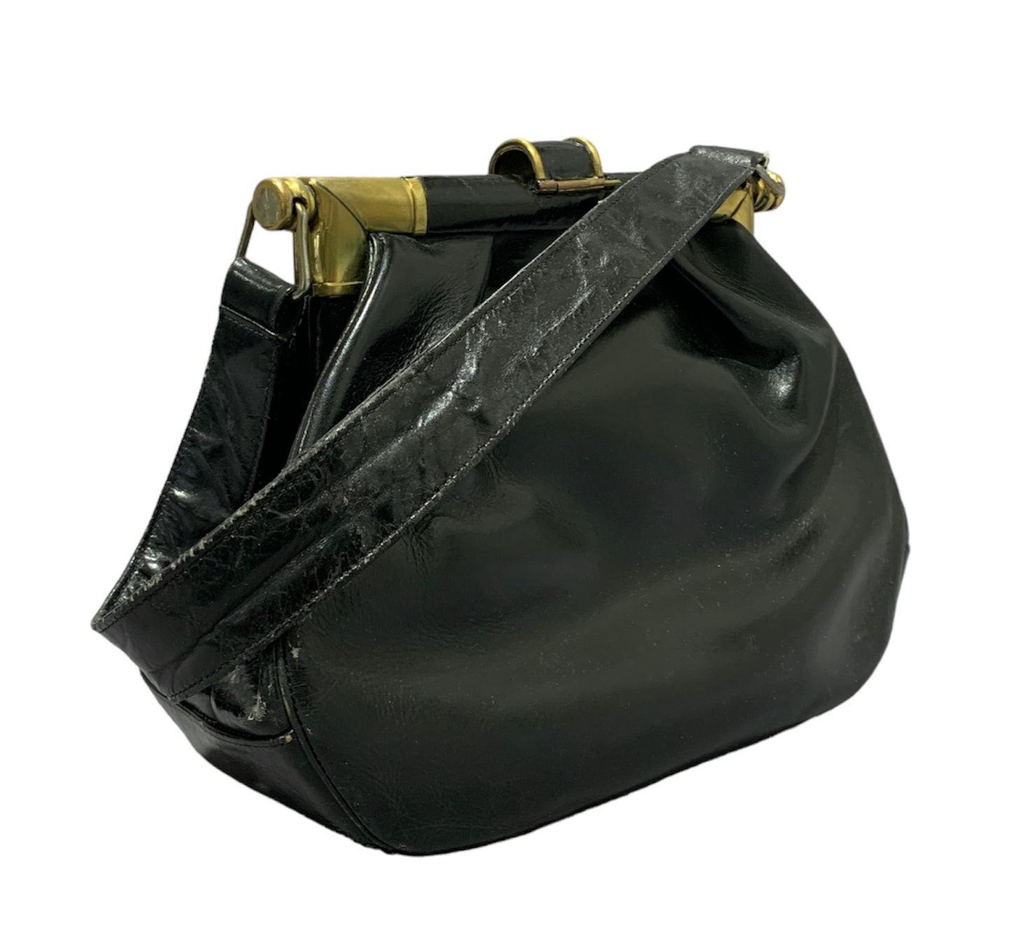 Black Leather Handbag (with matching coinpurse)